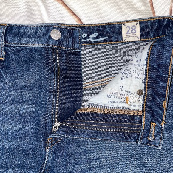 We The Free Frayed Hem Mini Denim Skirt Blue size 28, OB1006434, Indigo - Picture 7 of 7